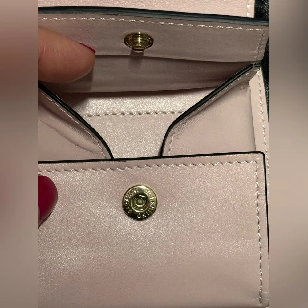 Valentino blush pink rock stud clutch/wristlet